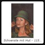 Schoenste mit Hut - 115x75 cm - Oel auf Leinwand - 2012 - Preis auf Anfrage