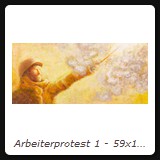 Arbeiterprotest 1 - 59x129 cm - Acryl auf Holz - 2010 - Preis auf Anfrage