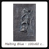 Melting Blue - 100x60 cm - Acryl mit Sand auf Holz - 2003 - Preis auf Anfrage